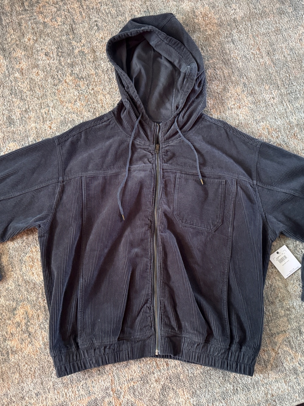 O'Neill Men's Dark Navy Cord Zip Hoodie Jacket